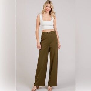 NWT | Have |Olive Wide-Leg High rise Women's Pants Sz M